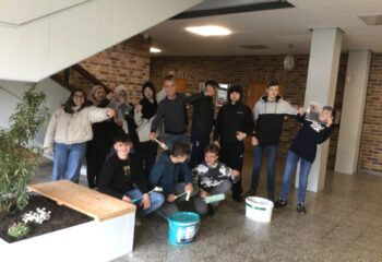 Gruppenbild Streichaktion Klasse 9
